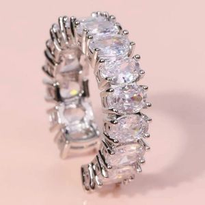 Men’s Zircon Bling Silver cuff ring